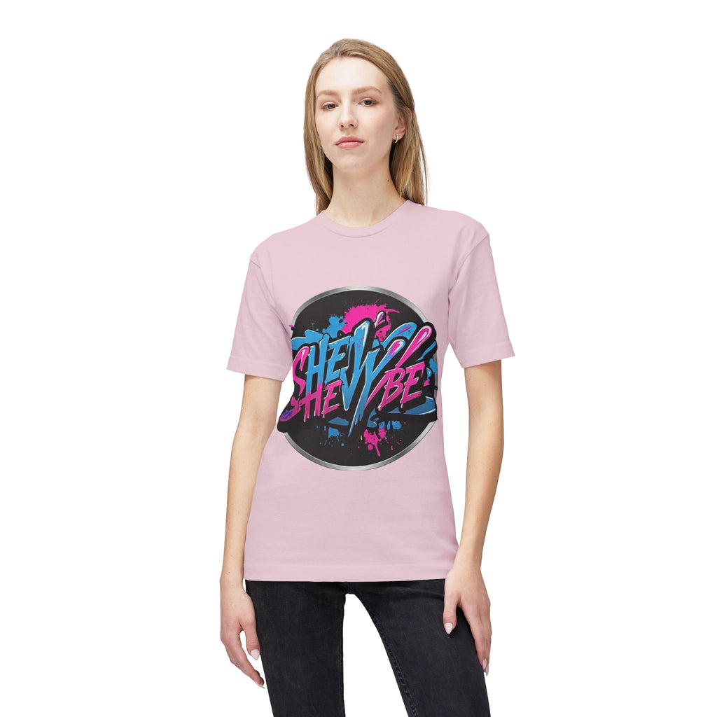 She Vibe Graphic T-Shirt — Retro Neon Girl Power Tee