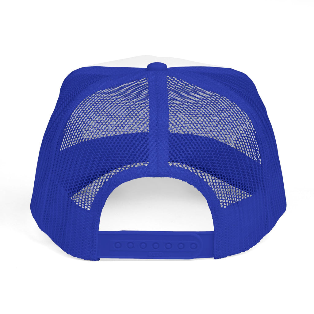 Shevibe Retro Logo Trucker Cap — 80s Vaporwave Mesh Hat