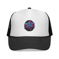 Shevibe Retro Logo Trucker Cap — 80s Vaporwave Mesh Hat
