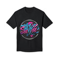 She Vibe Graphic T-Shirt — Retro Neon Girl Power Tee
