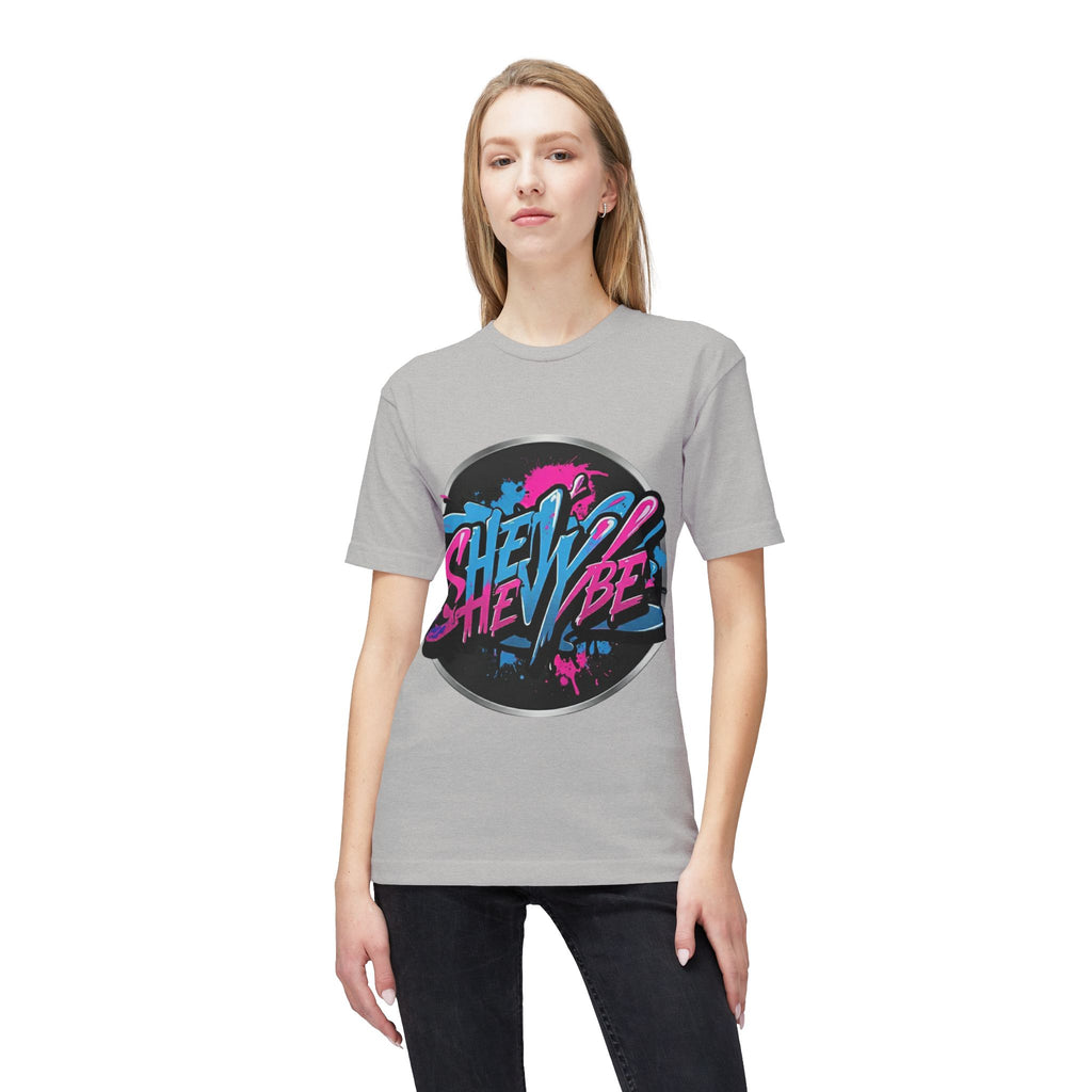 She Vibe Graphic T-Shirt — Retro Neon Girl Power Tee