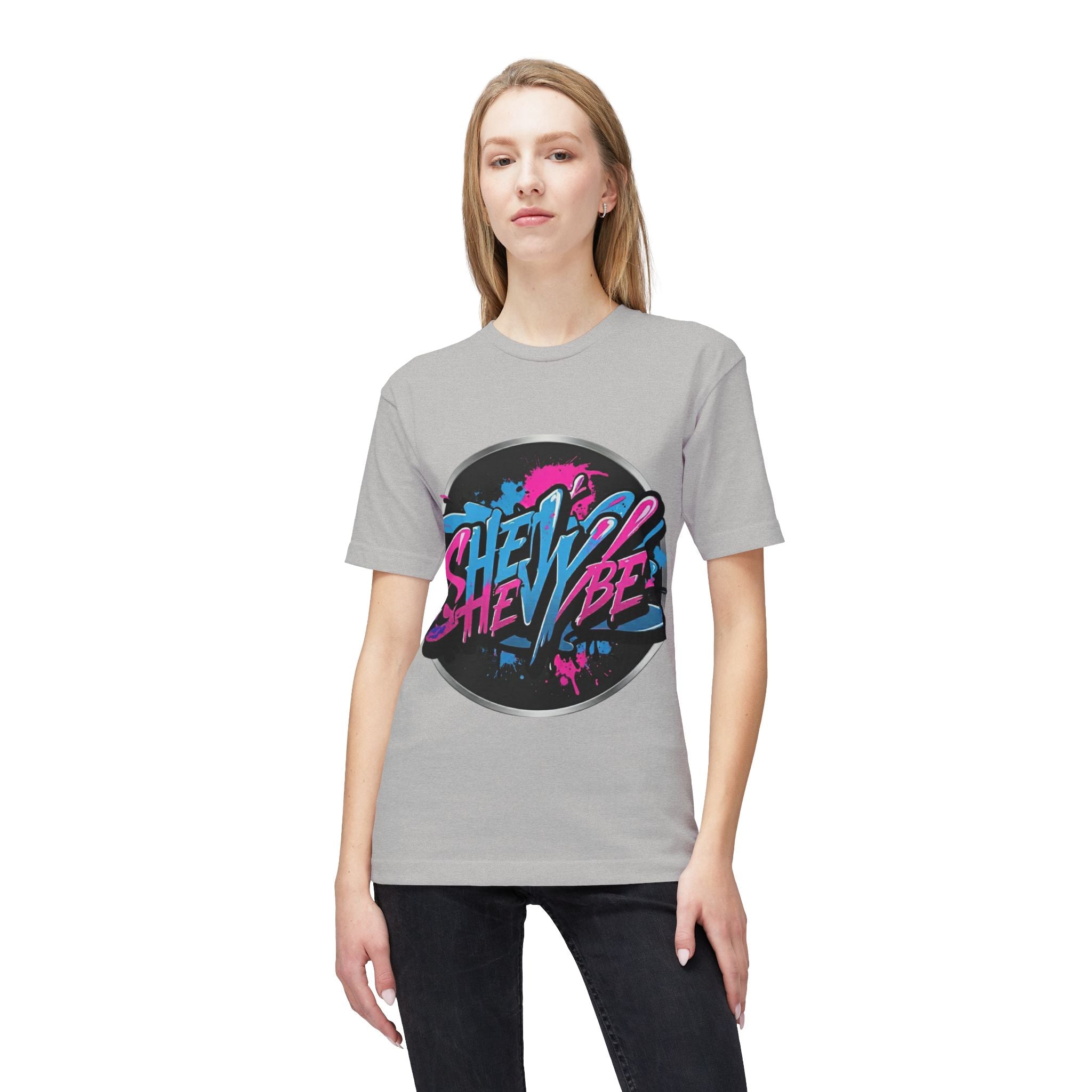 She Vibe Graphic T-Shirt — Retro Neon Girl Power Tee