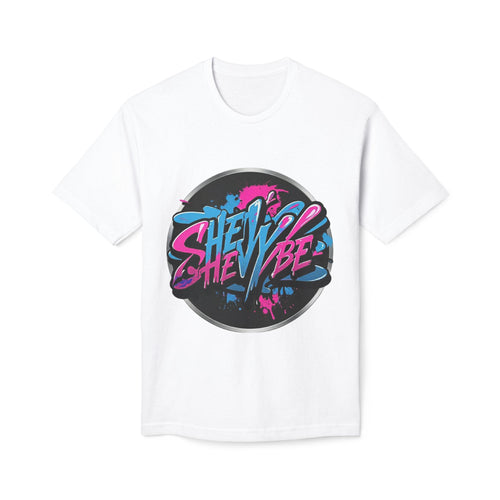 She Vibe Graphic T-Shirt — Retro Neon Girl Power Tee