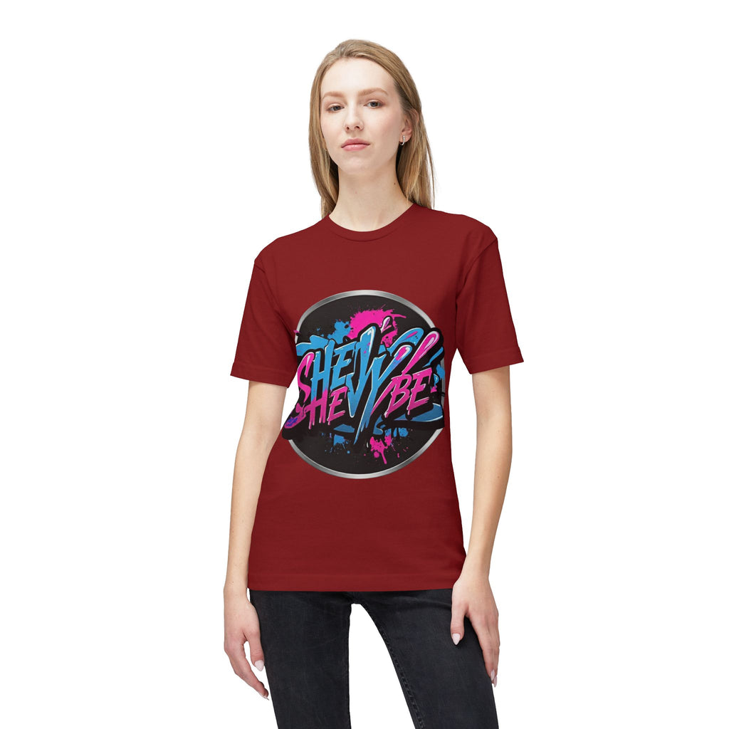 She Vibe Graphic T-Shirt — Retro Neon Girl Power Tee