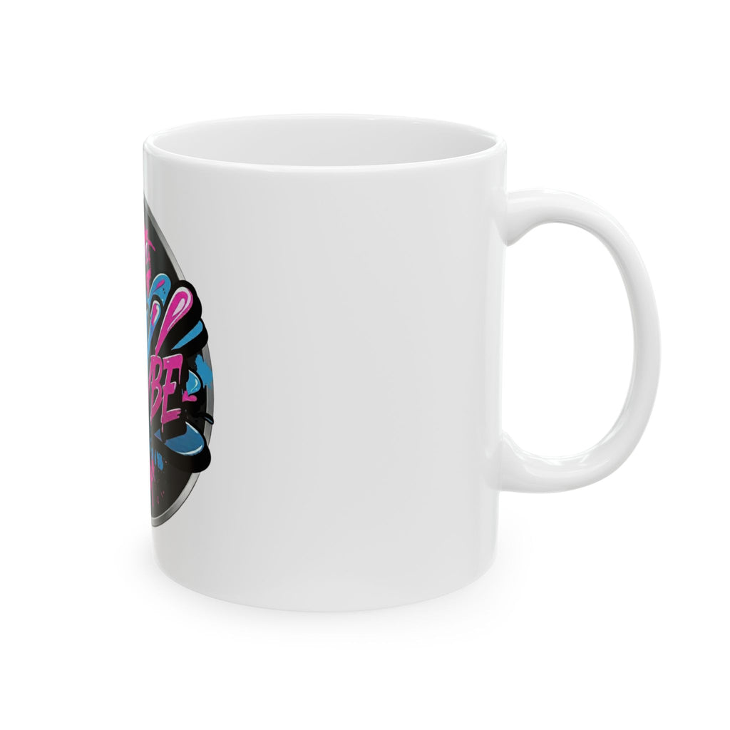 She Vibe Ceramic Mug – Retro Neon Graffiti Coffee Cup (11oz, 15oz)