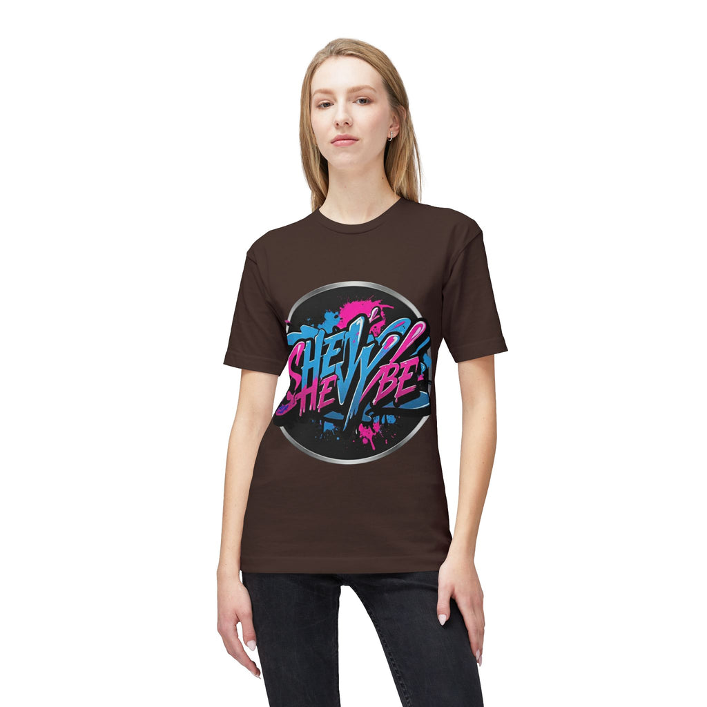 She Vibe Graphic T-Shirt — Retro Neon Girl Power Tee