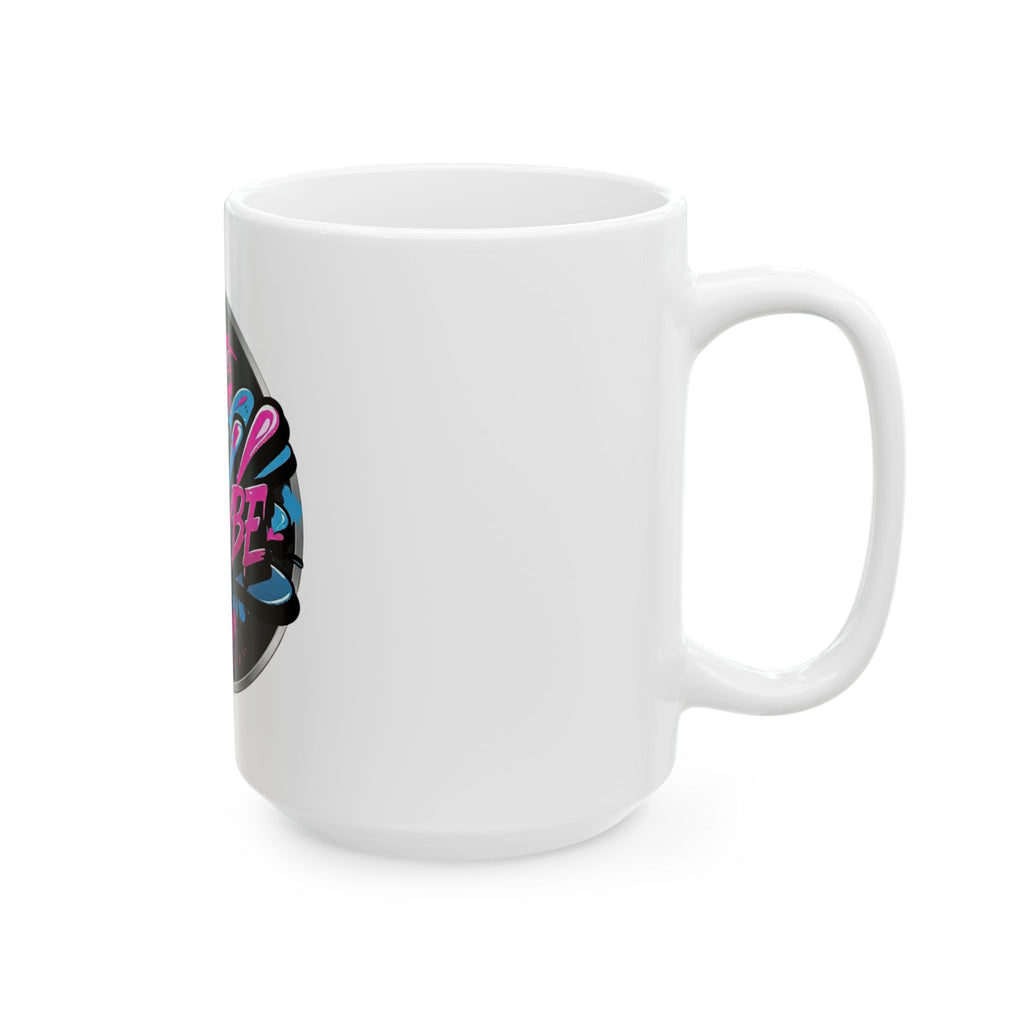 She Vibe Ceramic Mug – Retro Neon Graffiti Coffee Cup (11oz, 15oz)